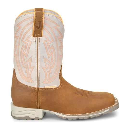 Justin Men's Lytle 11" Soft Toe Waterproof Western Work Boot - Cognac - MV4594 - Overlook Boots
