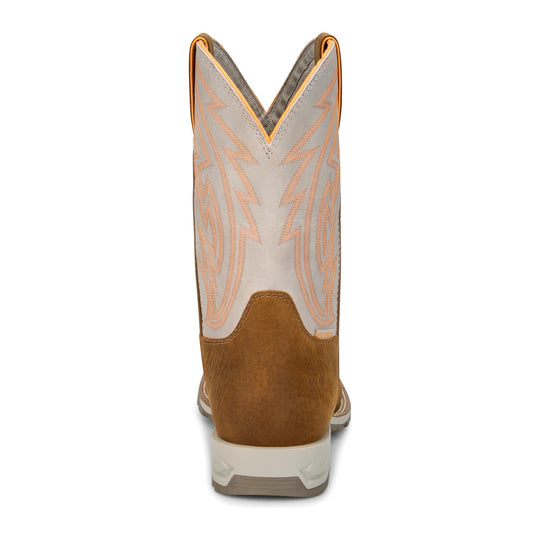 Justin Men's Lytle 11" Steel Toe Waterproof Western Work Boot - Brown/White - MV4595 - Overlook Boots