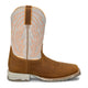 Justin Men's Lytle 11" Steel Toe Waterproof Western Work Boot - Brown/White - MV4595 - Overlook Boots