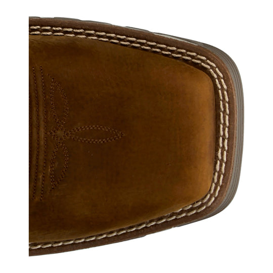 Justin Men's Lytle 11" Steel Toe Waterproof Western Work Boot - Brown/White - MV4595 - Overlook Boots