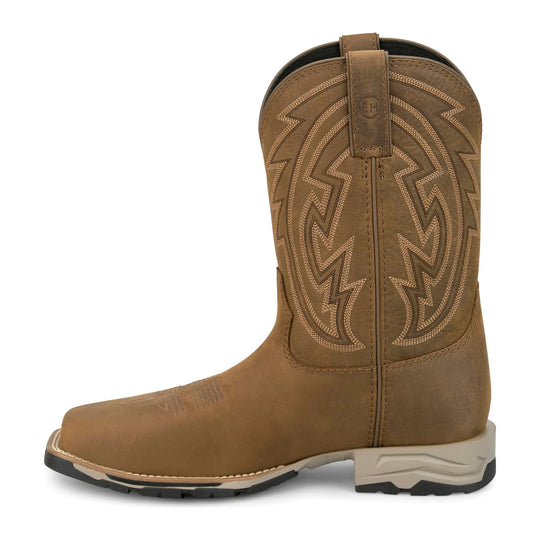 Justin Men's Lytle 11" Steel Toe Waterproof Western Work Boot - Brown - MV4599 - Overlook Boots