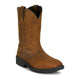 Justin Men's Trencher 11" Soft Toe Waterproof Western Work Boot - Brown - PD4066 7 / Medium / Brown - Overlook Boots