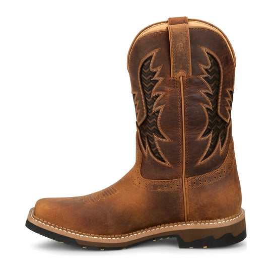 Justin Men's Bolt 11" Soft Toe Waterproof Western Work Boot - Brown - SE4131 - Overlook Boots