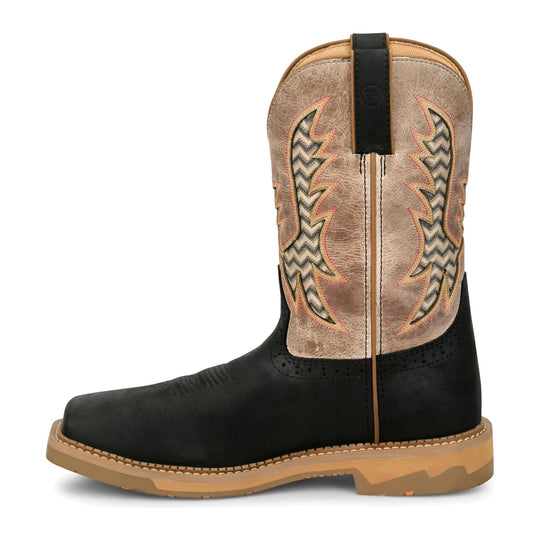 Justin Men's Bolt 11" Composite Toe Waterproof Western Work Boot - Black - SE4135 - Overlook Boots