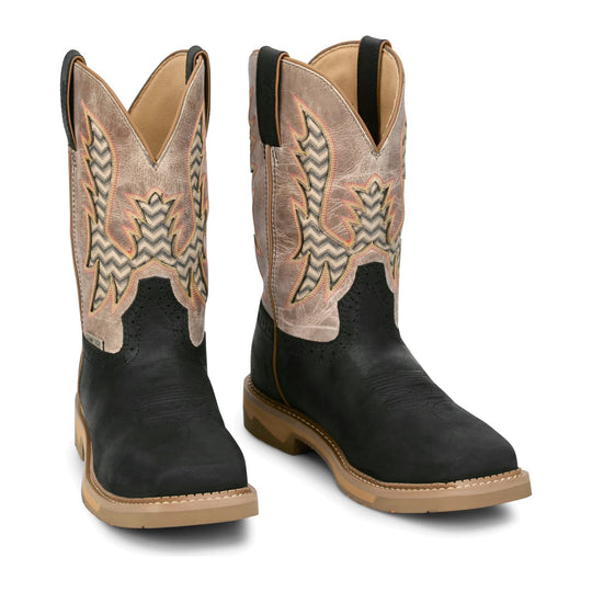 Justin Men's Bolt 11" Composite Toe Waterproof Western Work Boot - Black - SE4135 - Overlook Boots
