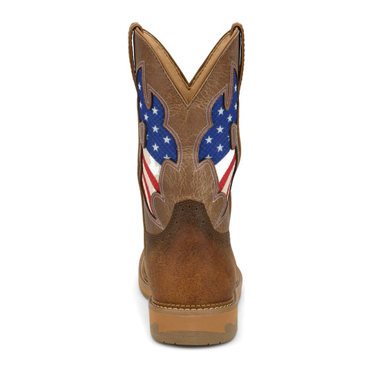 Justin Men's Bolt 11" Soft Toe Waterproof Western Work Boot - Pecan - SE4136 - Overlook Boots