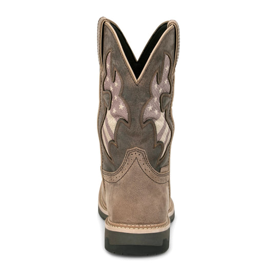 Justin Men's Bolt 11" Composite Toe Waterproof Western Work Boot - Antique Brown - SE4139 - Overlook Boots