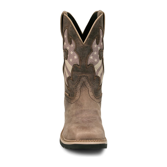 Justin Men's Bolt 11" Composite Toe Waterproof Western Work Boot - Antique Brown - SE4139 - Overlook Boots