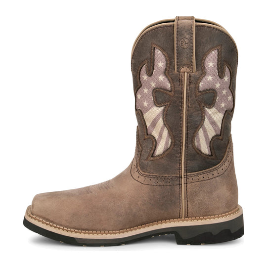 Justin Men's Bolt 11" Composite Toe Waterproof Western Work Boot - Antique Brown - SE4139 - Overlook Boots