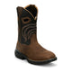 Justin Men's Slickline 11" Soft Toe Waterproof Western Work Boot - Brown - WR4142 7 / Medium / Brown - Overlook Boots