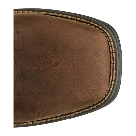 Justin Men's Slickline 11" Soft Toe Waterproof Western Work Boot - Brown - WR4142 - Overlook Boots