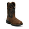 Justin Men's Slickline 11" Nano Composite Toe Waterproof Western Work Boot - Mocha - WR4143 7 / Medium / Mocha - Overlook Boots