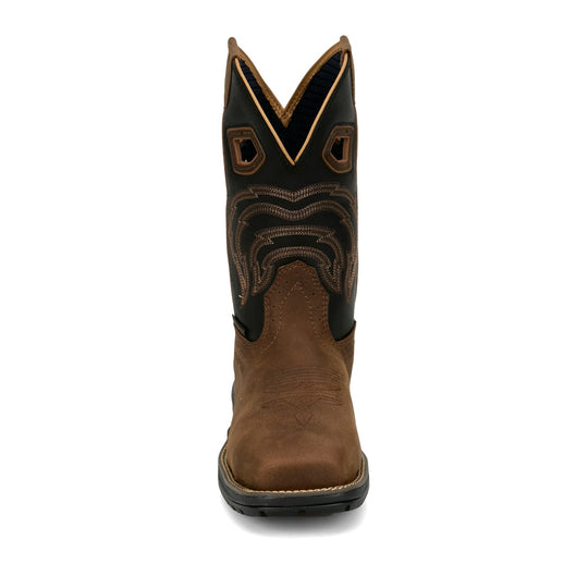 Justin Men's Slickline 11" Nano Composite Toe Waterproof Western Work Boot - Mocha - WR4143 - Overlook Boots