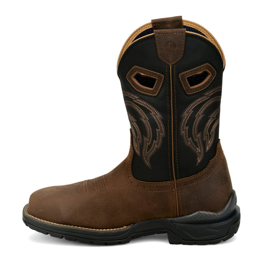 Justin Men's Slickline 11" Nano Composite Toe Waterproof Western Work Boot - Mocha - WR4143 - Overlook Boots