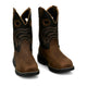 Justin Men's Slickline 11" Nano Composite Toe Waterproof Western Work Boot - Mocha - WR4143 - Overlook Boots