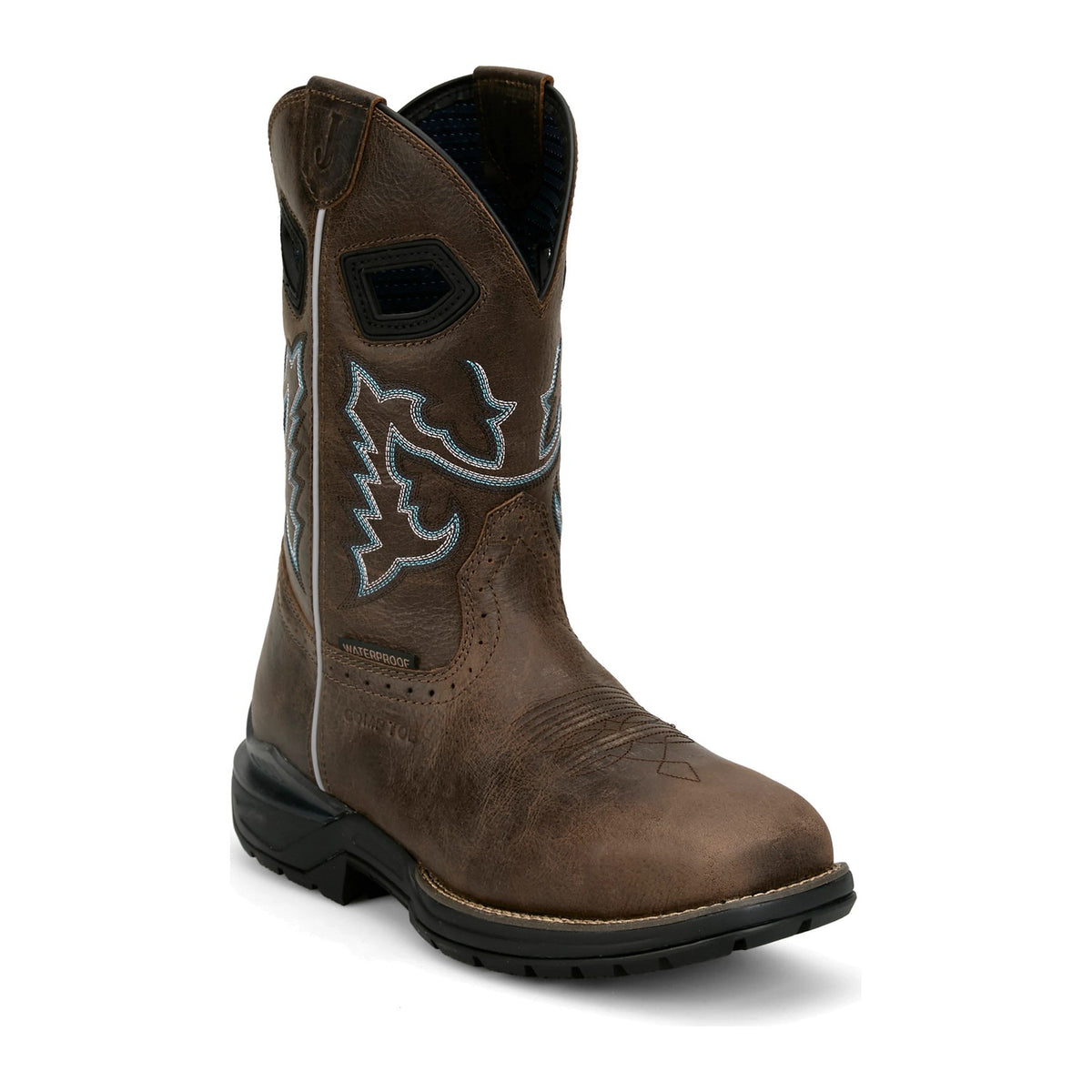 Justin Men's Apprentice 11" Nano Composite Toe Waterproof Western Work Boot - Brown - WR4147 7 / Medium / Brown - Overlook Boots