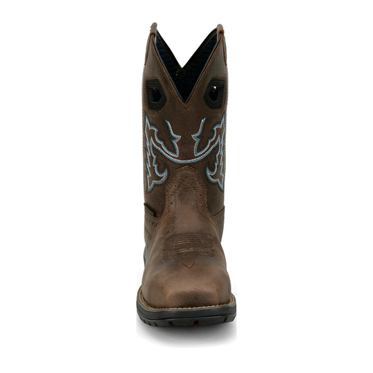 Justin Men's Apprentice 11" Nano Composite Toe Waterproof Western Work Boot - Brown - WR4147 - Overlook Boots