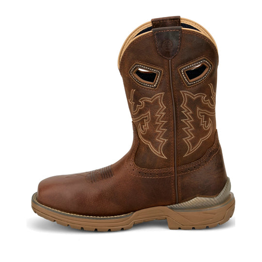 Justin Men's Oilpatch 11" Nano Composite Toe Waterproof Puncture Resistant Western Work Boot - Brown - WR4153 - Overlook Boots