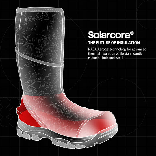 LaCrosse Men's Alphaburly Aero 17" 800G Insulated Rubber Hunt Boot - Grey - 377010 - Overlook Boots