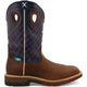 Twisted X Men's CellStretch 12" Alloy Toe Waterproof Western Work Boot - Mocha & Navy - MXBAW01 7 / Medium / Brown - Overlook Boots