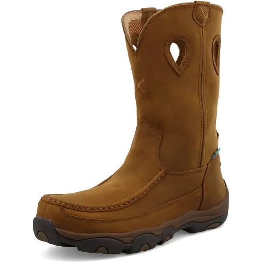Twisted X Men's 11" Composite Toe Waterproof Pull On Hiker Work Boot - Oiled Saddle - MHKBCW1 - Overlook Boots