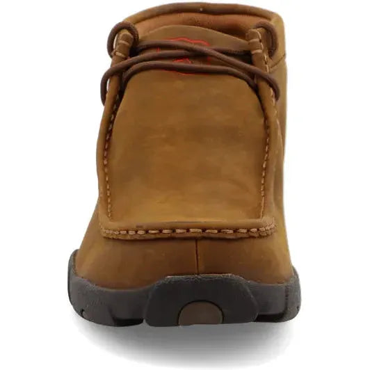 Twisted X Men's Chukka Driving Moc Toe Waterproof Slip Resistant Work Boot - Distressed Saddle - MDMW001 - Overlook Boots