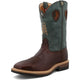 Twisted X Men's Lite 12" Steel Toe Moisture Wicking Western Work Boot - Oiled Cognac & Blue - MLCS006 - Overlook Boots