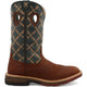 Twisted X Men's CellStretch 12" Square Toe Pull On Western Work Boot - Mocha & Slate - MXB0005 7 / Medium / Brown - Overlook Boots