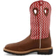 Twisted X Men's Lite 12" Steel Toe Moisture Wicking Western Work Boot - Distressed Saddle Shoulder & Cherry - MLCS001 - Overlook Boots