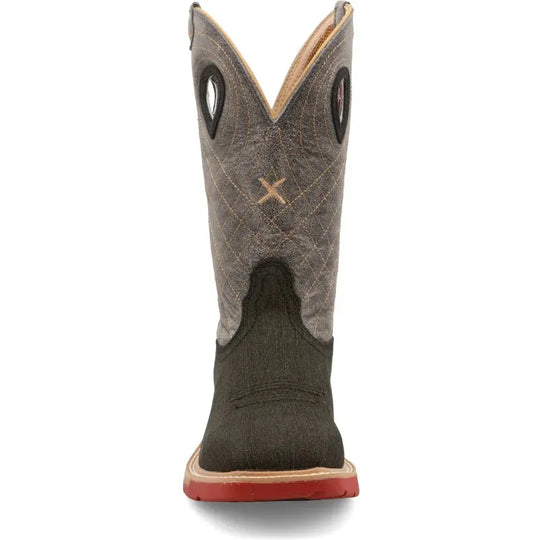 Twisted X Men's CellStretch 12" Alloy Toe Western Work Boot - Charcoal & Grey - MXBA002 - Overlook Boots