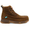 Twisted X Men's CellStretch 6" Composite Toe Waterproof Laces Work Boot - Distressed Saddle - MXCNW01 7 / Medium / Brown - Overlook Boots