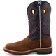 Twisted X Men's CellStretch 12" Alloy Toe Waterproof Western Work Boot - Mocha & Navy - MXBAW01 - Overlook Boots