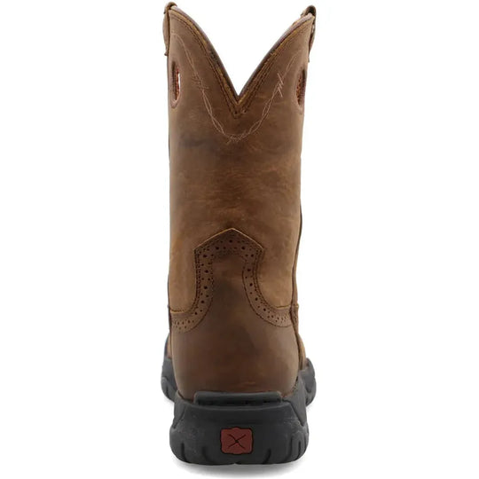 Twisted X Women's All Round 9" K Toe Pull On Work Boot - Distressed Saddle - WAB0001 - Overlook Boots