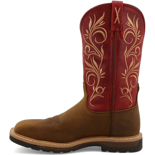 Twisted X Women's 11" Steel Toe Western Work Boot - Latigo - WLCS003 - Overlook Boots