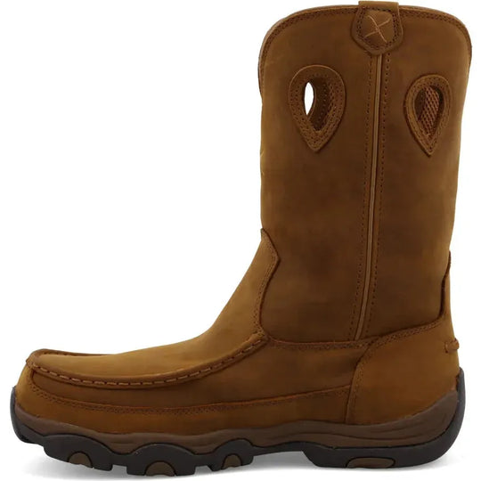 Twisted X Men's 11" Composite Toe Waterproof Pull On Hiker Work Boot - Oiled Saddle - MHKBCW1 - Overlook Boots