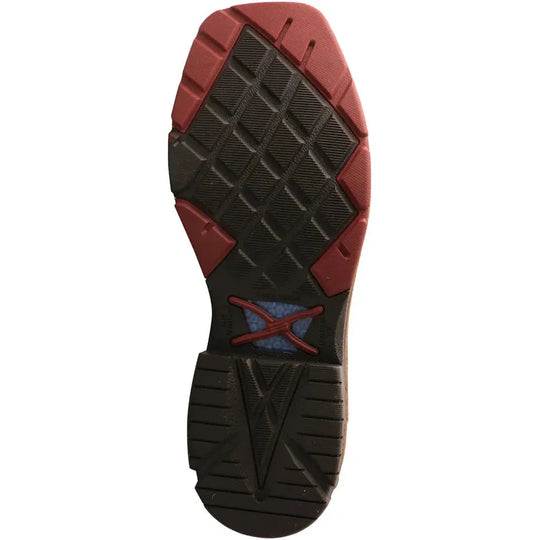 Twisted X Men's CellStretch 12" Soft Toe Waterproof Pull On Western Work Boot - Smokey Chocolate & Spice - MXBW002 - Overlook Boots