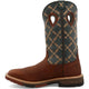 Twisted X Men's CellStretch 12" Square Toe Pull On Western Work Boot - Mocha & Slate - MXB0005 - Overlook Boots