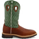 Twisted X Men's Lite 12" Steel Toe Moisture Wicking Western Work Boot - Cognac Glazed Pebble & Lime - MLCS002 7 / Medium / Brown - Overlook Boots