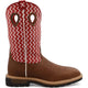 Twisted X Men's Lite 12" Steel Toe Moisture Wicking Western Work Boot - Distressed Saddle Shoulder & Cherry - MLCS001 7 / Medium / Brown - Overlook Boots