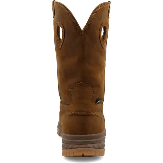 Twisted X Men's CellStretch 11" Composite Toe Metguard Pull On Work Boot - Distressed Saddle - MXCNM01 - Overlook Boots