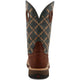 Twisted X Men's CellStretch 12" Square Toe Pull On Western Work Boot - Mocha & Slate - MXB0005 - Overlook Boots