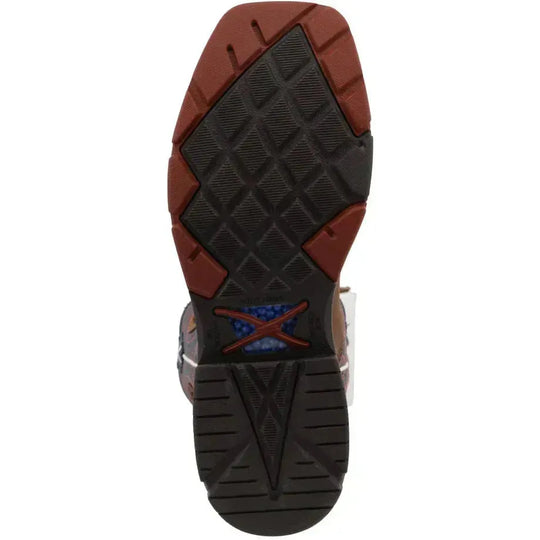 Twisted X Men's CellStretch 12" Alloy Toe Waterproof Western Work Boot - Mocha & Navy - MXBAW01 - Overlook Boots