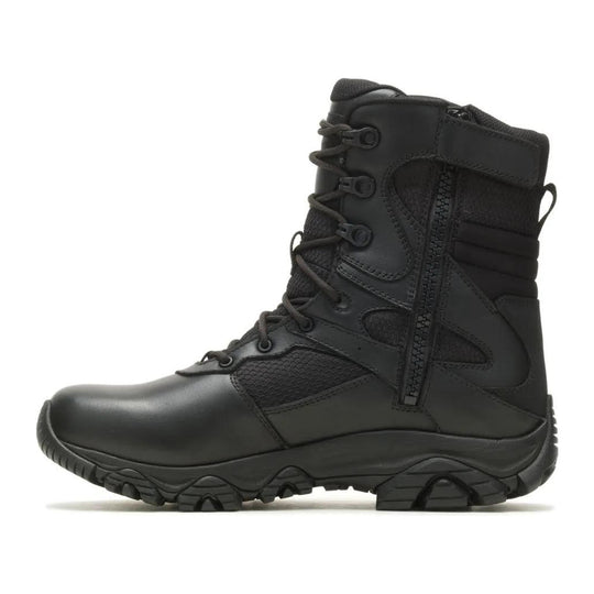 Merrell Tactical Men's Moab 3 Response 8" Side Zip Tactical Waterproof Work Boot - Black - J003913 - Overlook Boots