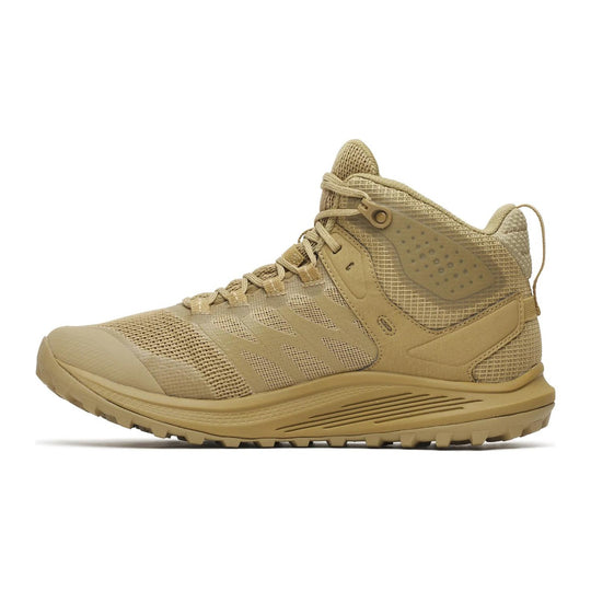 Merrell Tactical Men's Nova 3 Mid Tactical Waterproof Work Boot - Dark Coyote - J005051 - Overlook Boots