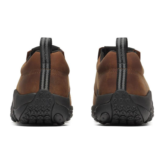 Merrell Work Men's Jungle Moc Leather Hi-Vis Carbon Fiber Toe Waterproof Static Dissipative Wide Work Shoe - Brown - J008037W - Overlook Boots