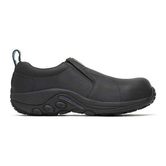 Merrell Work Women's Jungle Moc Leather Composite Toe Waterproof Slip Resistant Work Shoe - Black - J099302 - Overlook Boots