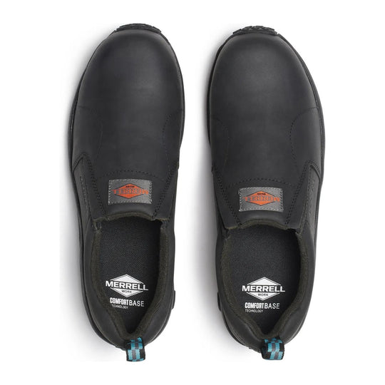 Merrell Work Women's Jungle Moc Leather Composite Toe Waterproof Slip Resistant Work Shoe - Black - J099302 - Overlook Boots