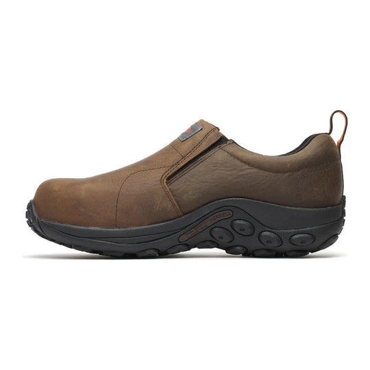 Merrell Work Men's Jungle Moc Leather Composite Toe Waterproof Slip Resistant Wide Work Shoe - Espresso - J099319W - Overlook Boots