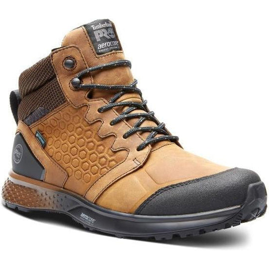 Timberland PRO Men's Reaxion Soft Toe Waterproof Work Boot - Brown - TB1A27BG214 - Overlook Boots