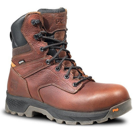 Timberland PRO Men's Titan Evolution 8" Composite Toe Waterproof Work Boot - Brown - TB1A5U4Y214 7 / Medium / Brown - Overlook Boots